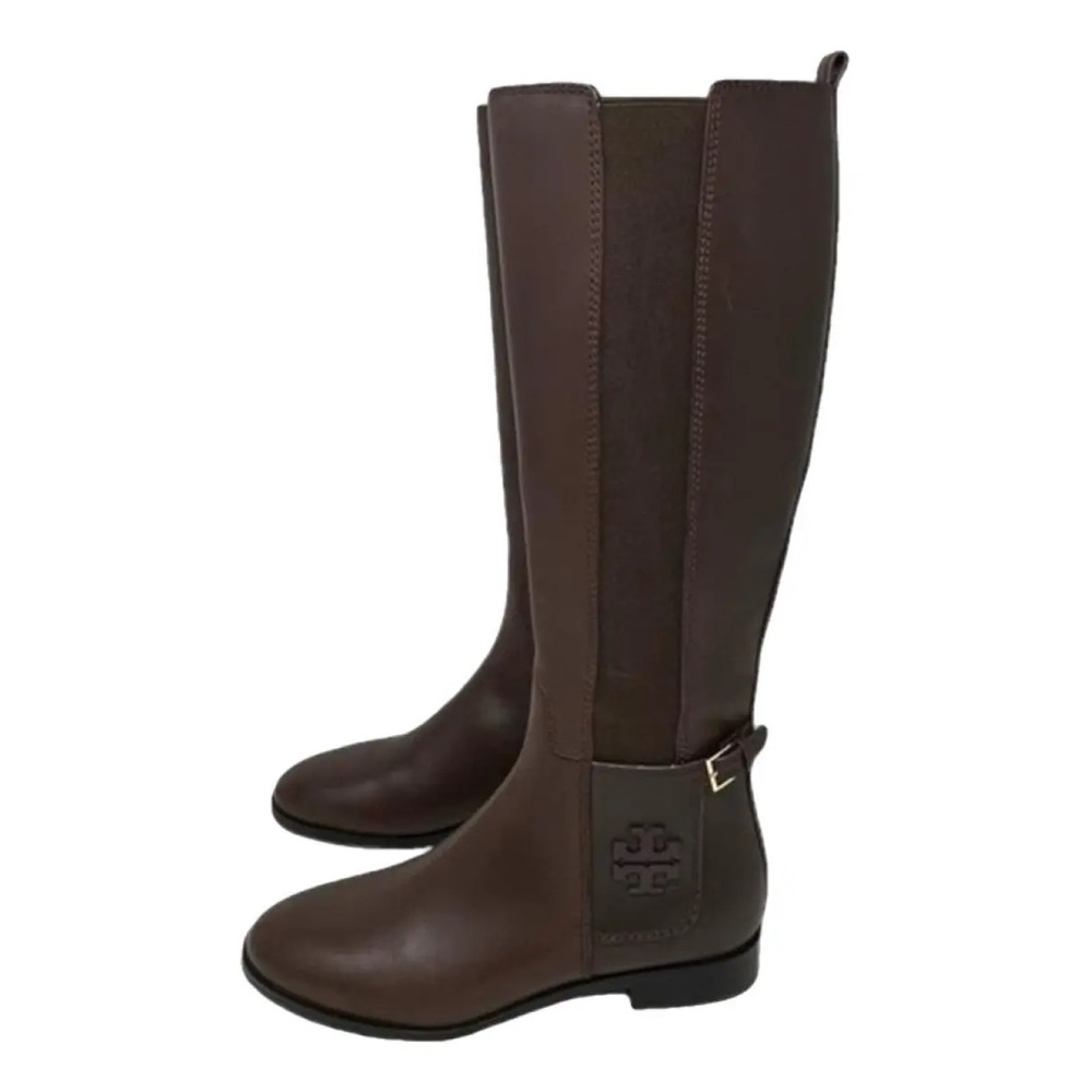 Tory Burch Wyatt Boots in Burnt Chocolate